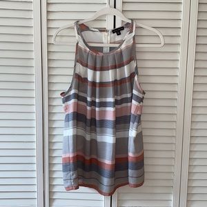 Willi Smith Striped Sleeveless Blouse